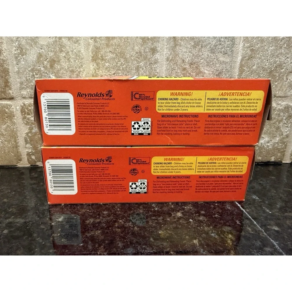 Hefty 2015 Halloween Quart Storage Slider Bags Bats Pumpkins Limited Edition *56
